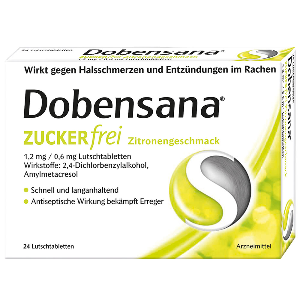 Dobensana Zuckerfrei 1,2 mg/ 0,6 mg Zitronengeschmack
