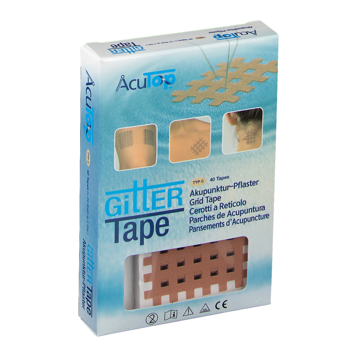 Gitter Tape Akupunktur-Pflaster 5 cm x 6 cm
