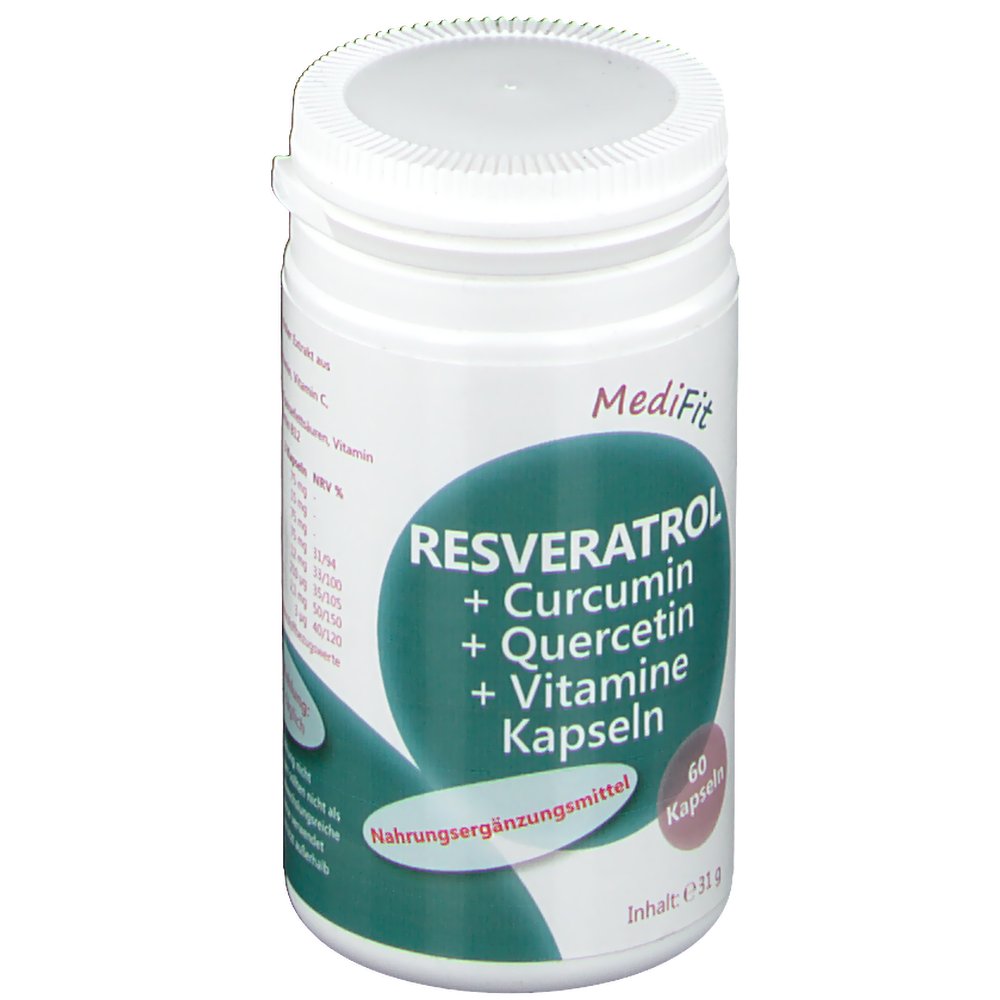 MediFit Resveratrol + Curcumin + Quercetin + Vitamine