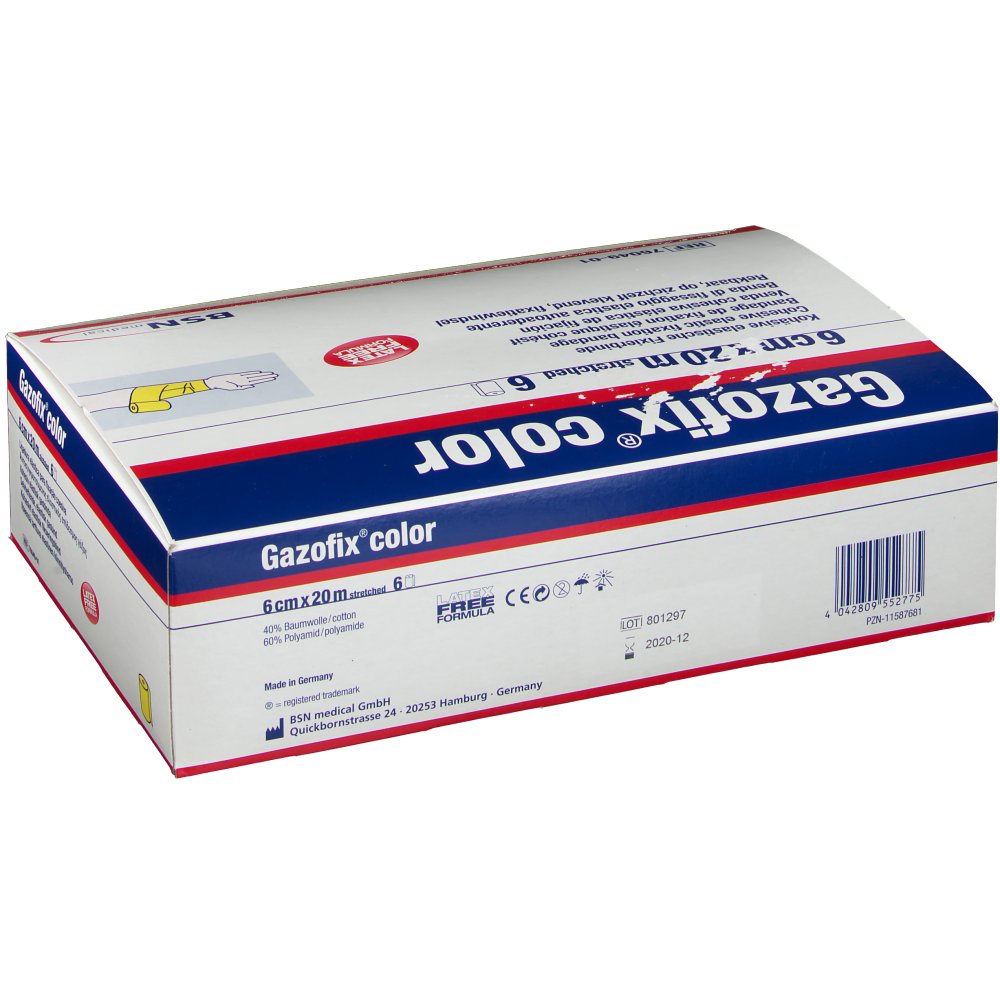 Gazofix Benda Elastica Coesiva Autoadesiva MX8 20 Cm X 8 Cm – Colore Blu, 1 Pezzo, Per Fissaggio E Supporto