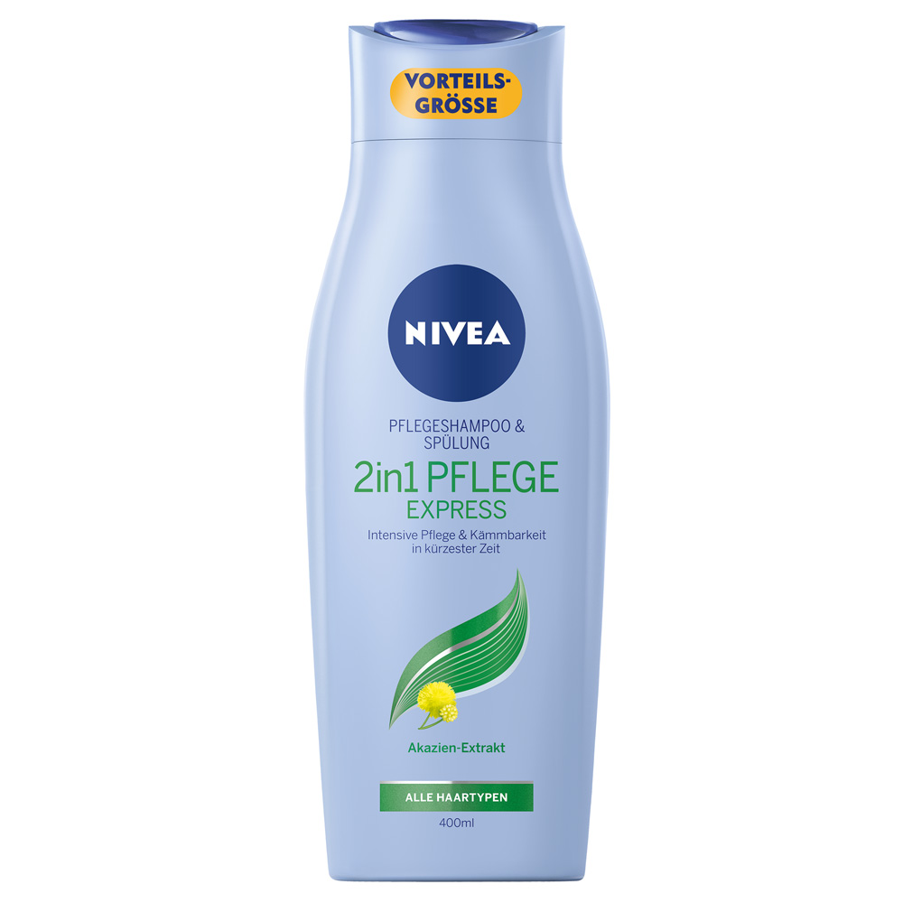 NIVEA 2in1 Pflege Express Shampoo & Spülung – 250 Ml, Mit Aloe Vera, PH-optimiert, Für Alle Haartypen