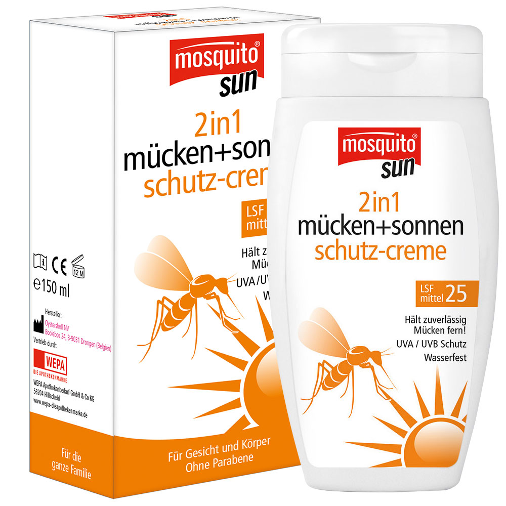 mosquito® sun 2 in 1 Mücken Sonnenschutz-Creme LSF 25 - shop-apotheke.com