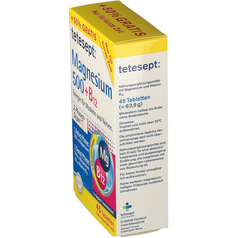 tetesept® Magnesium 500 + B12 Depot