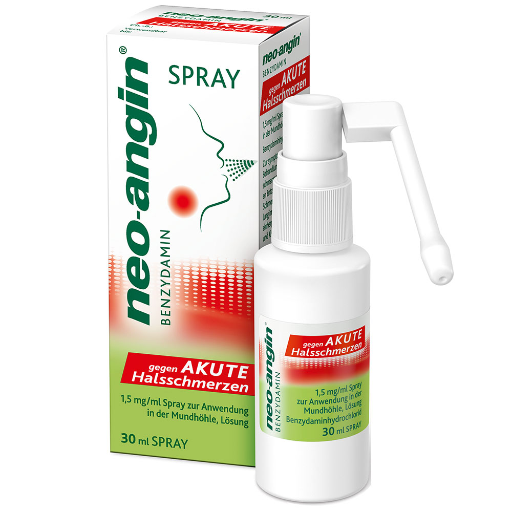 neo-angin® Benzydamin Spray gegen akute Halsschmerzen
