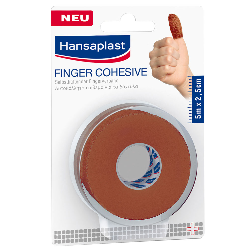 Hansaplast Selbsthaftender Fingerverband 5 m x 2,5 cm hautfarbend
