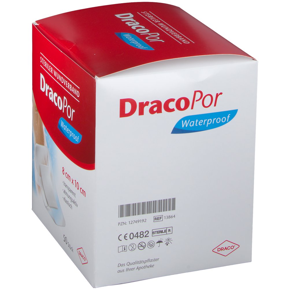 DracoPor Waterproof Wundverband steril 8 x 10 cm
