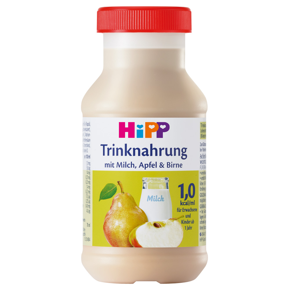 Hipp Trinknahrung mit Mich, Apfel und Birne