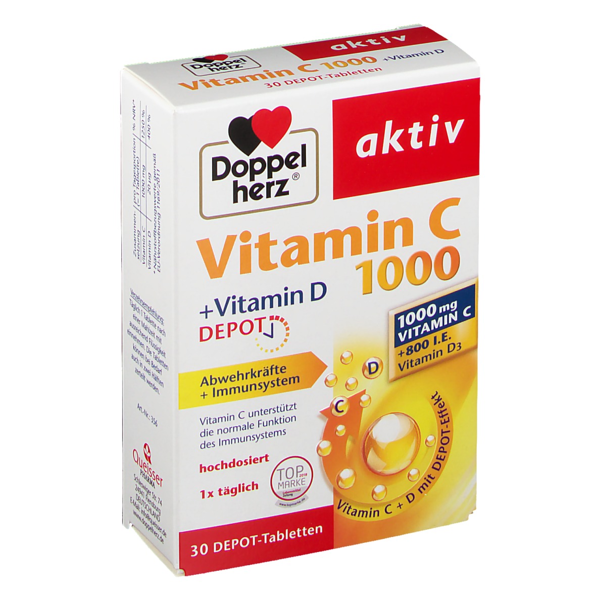 Doppelherz aktiv Vitamin C 1000 + Vitamin D Depot