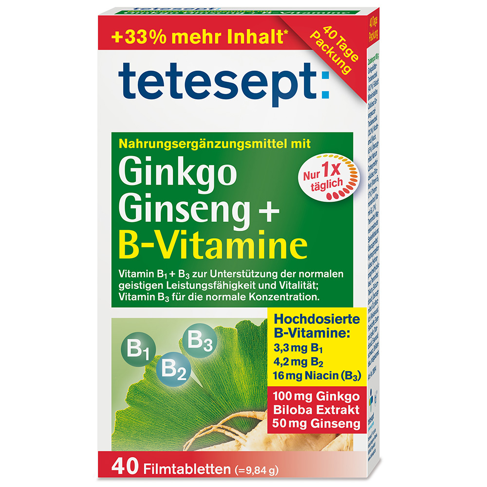 tetesept® Ginkgo Ginseng + BVitamine