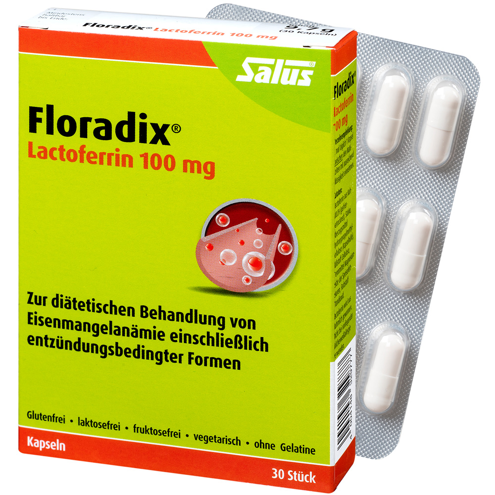 Salus® Floradix® Lactoferrin 100 mg (30 St) - Kapseln - SALUS Pharma GmbH Salus® Floradix® Lactoferrin 100 mg (30 St) - Kapseln - SALUS Pharma GmbH