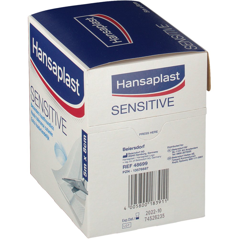 Hansaplast Sensitive Pflaster 5 m x 8 cm