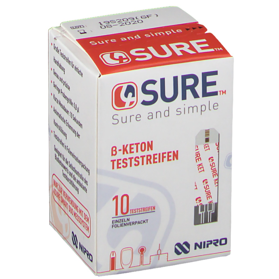 4Sure β-Keton Teststreifen