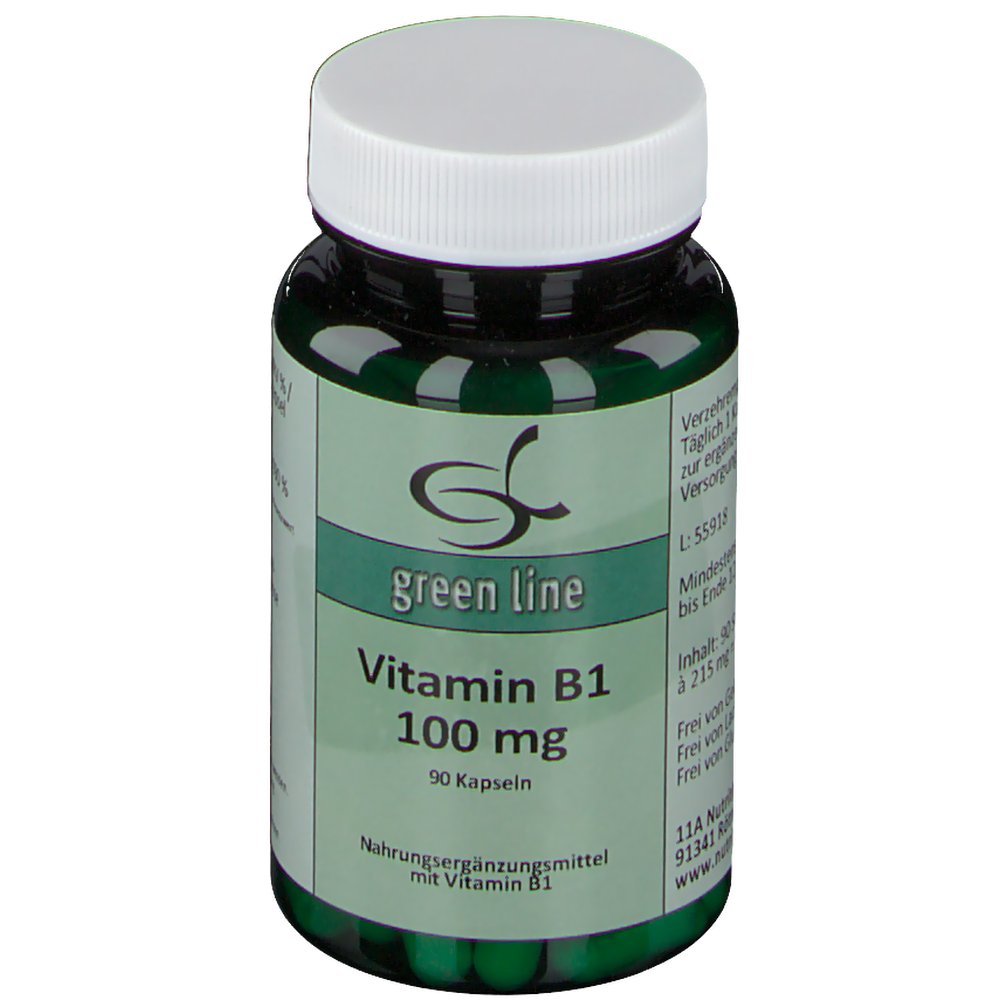 green line Vitamin B1 100 mg