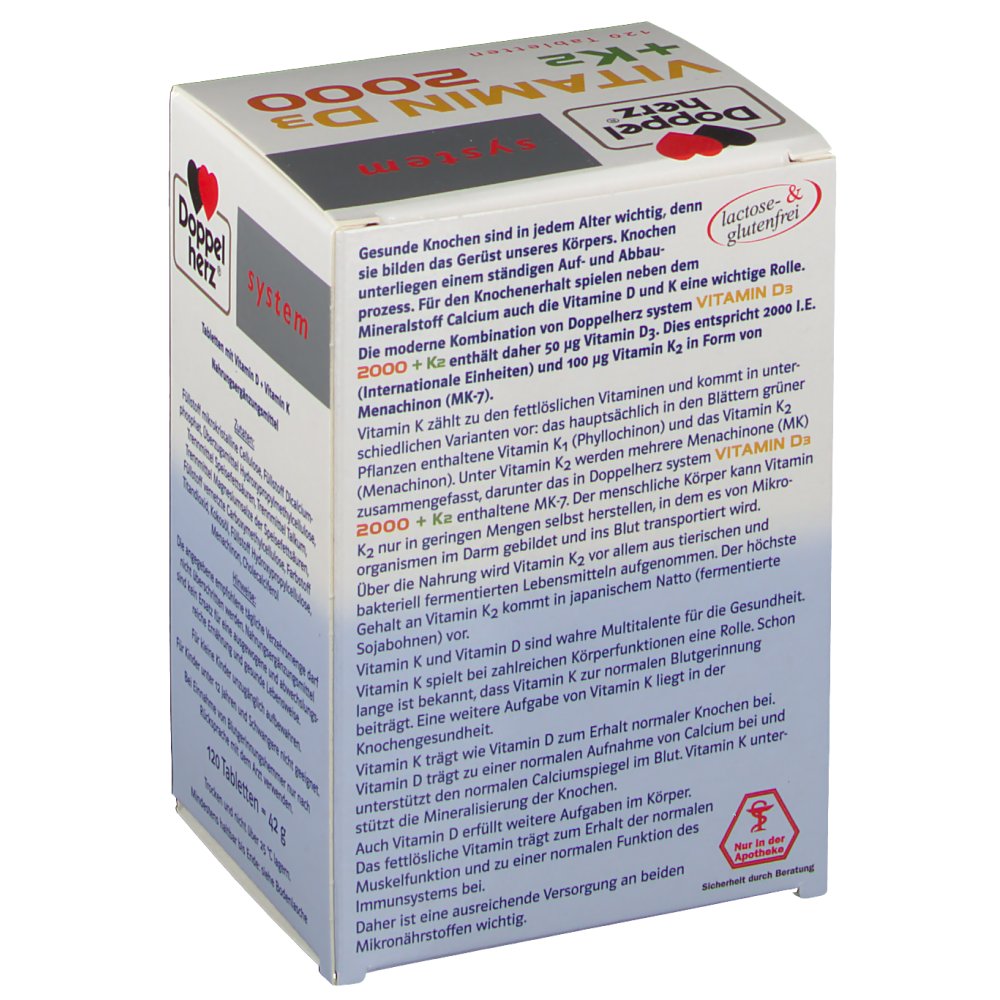 Doppelherz® system Vitamin D3 + K2 2000