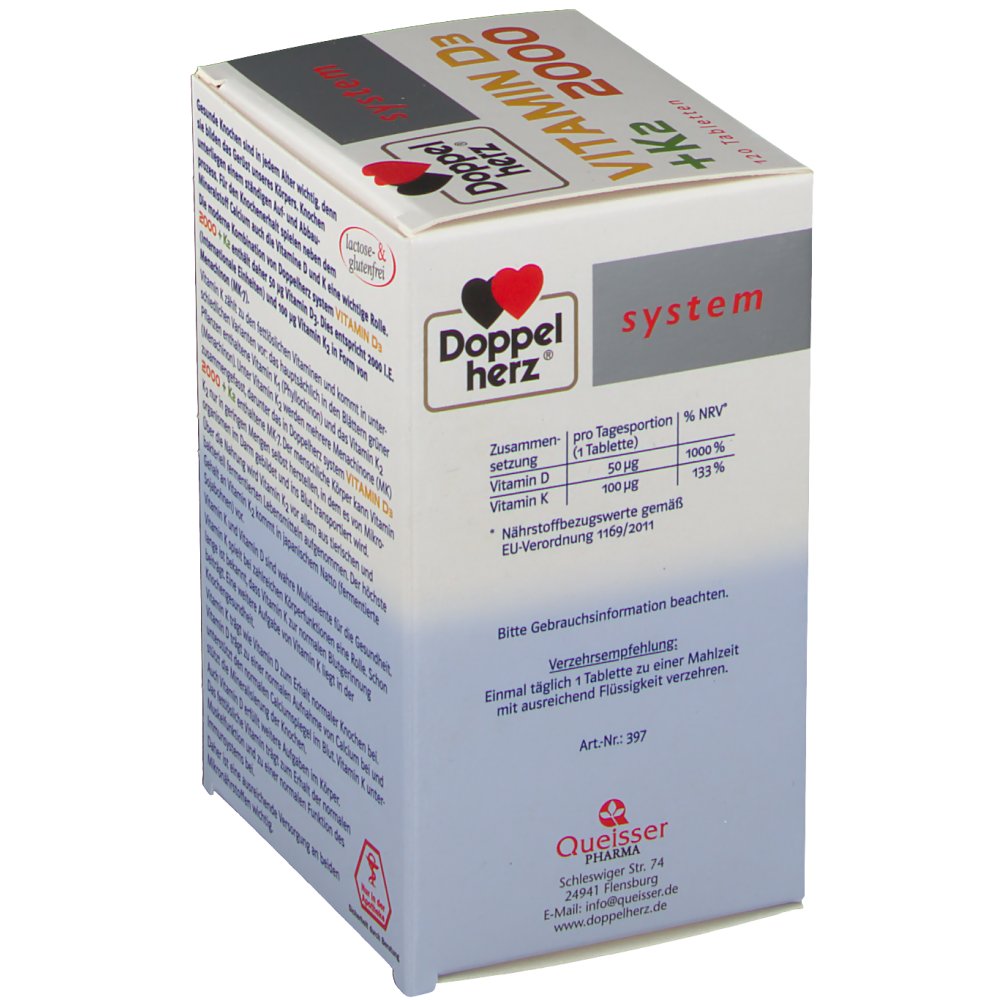 Doppelherz® system Vitamin D3 + K2 2000