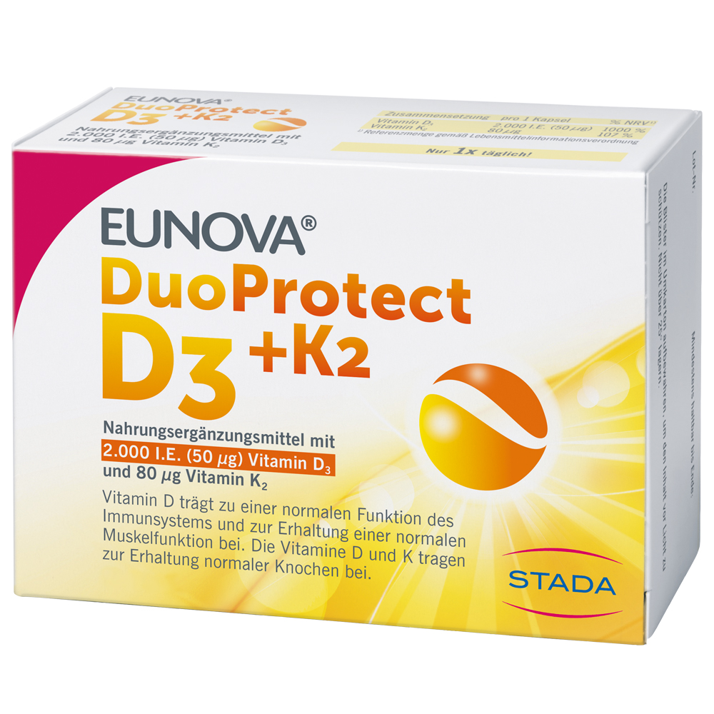 EUNOVA® DuoProtect D3+K2 2000 I.E./80 µg Kapseln