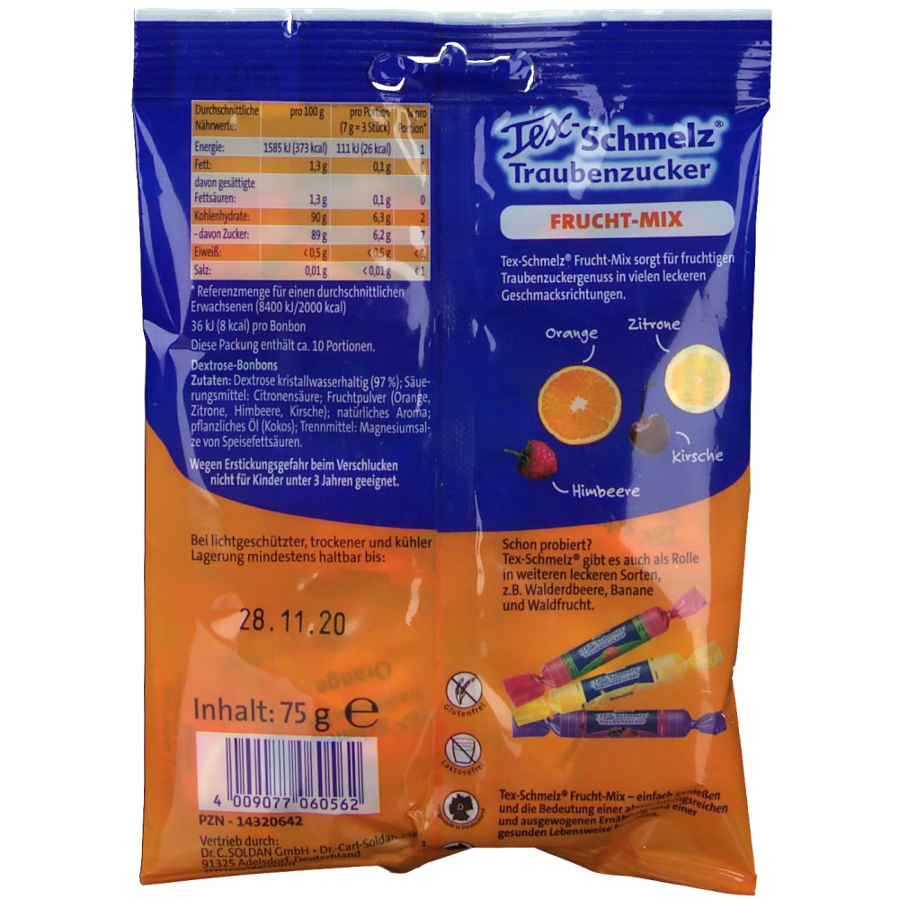 Tex-Schmelz® Traubenzucker Frucht-Mix