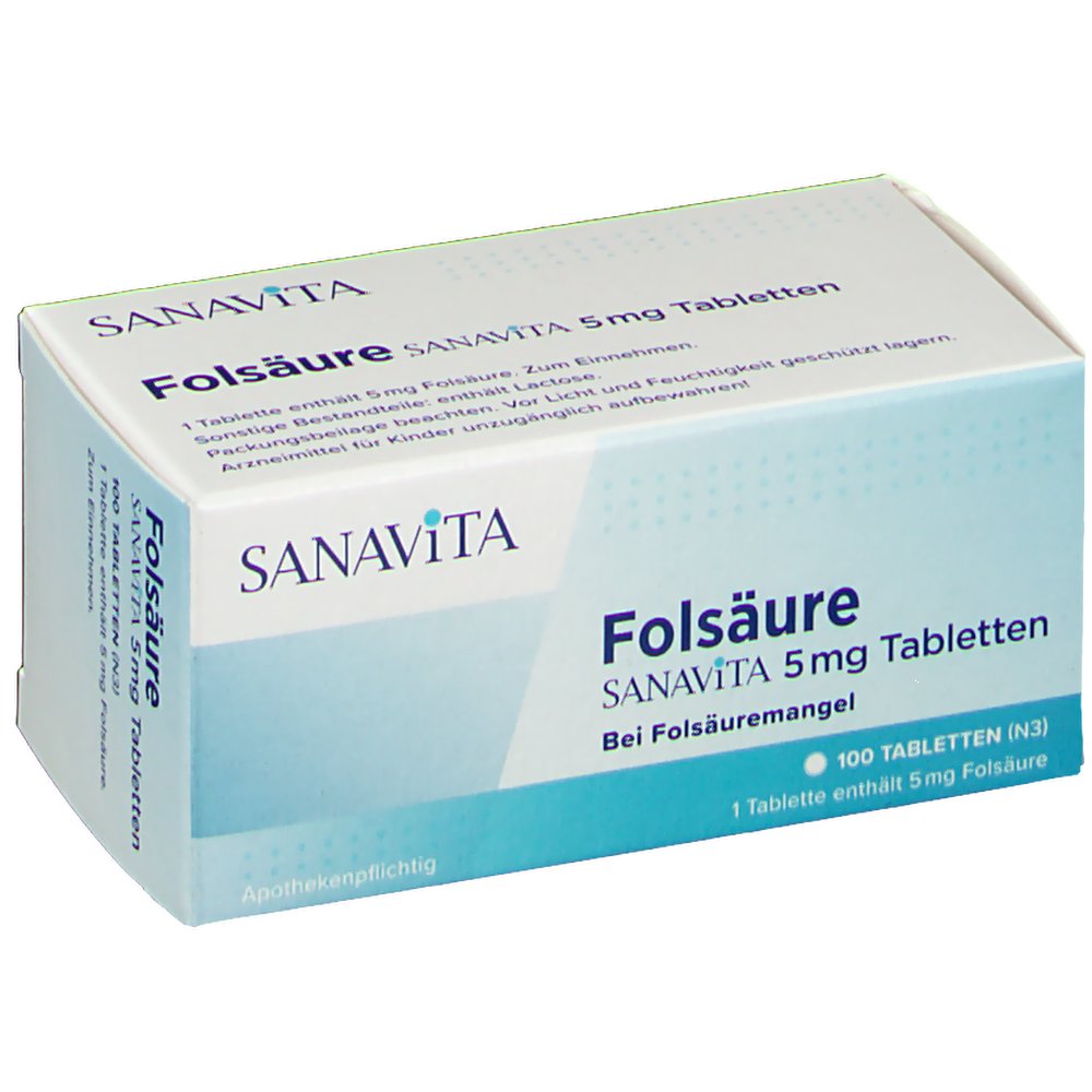 Sanavita Folsäure 5 mg
