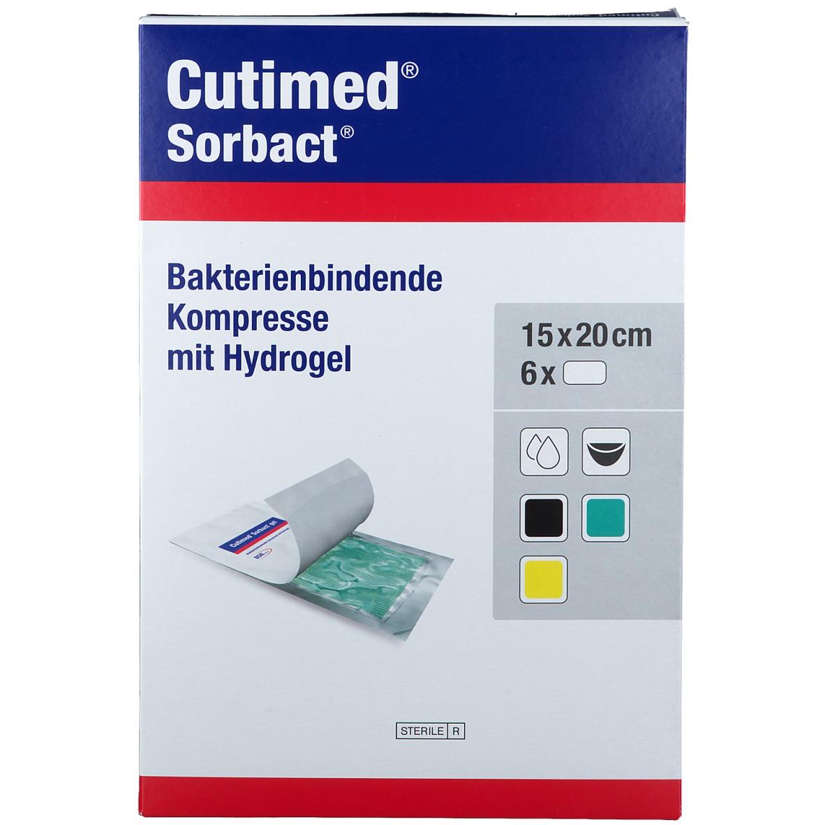 Cutimed Sorbact Gel Kompressen 15x20 cm