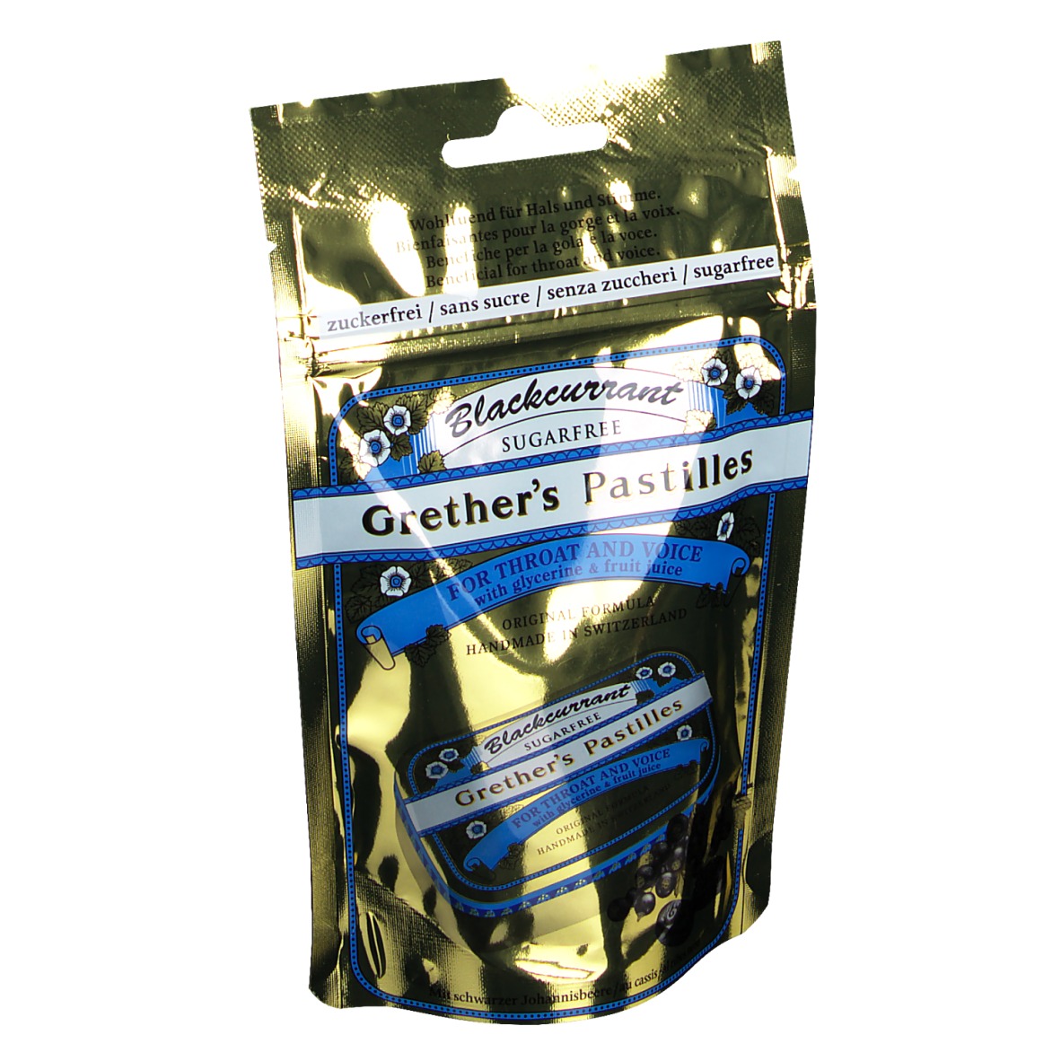 Grether's Pastilles Schwarze Johannisbeere zuckerfrei Nachfüllbeutel