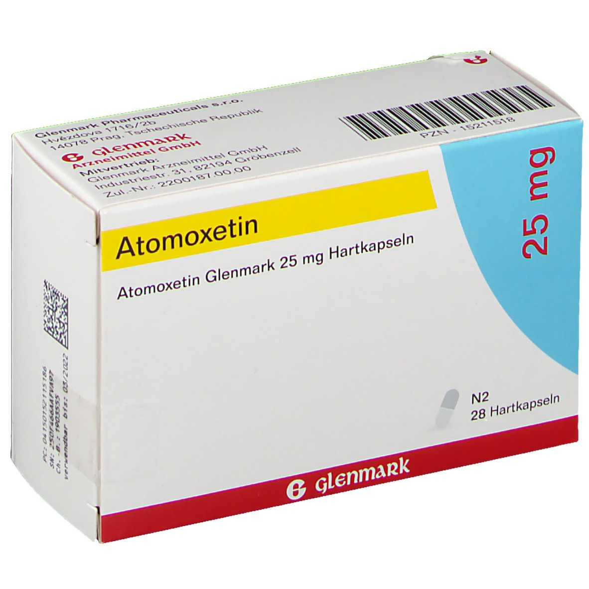 ATOMOXETIN Glenmark 25 mg Hartkapseln 28 St