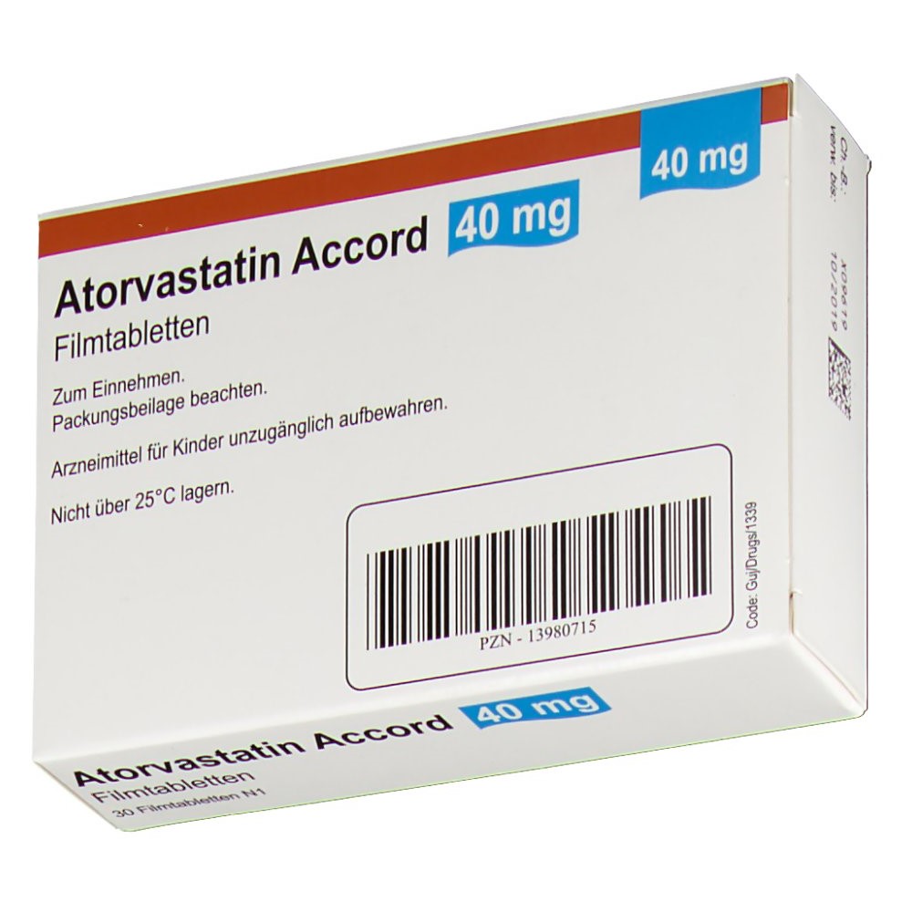 ATORVASTATIN Accord 40 mg Filmtabletten 30 St - shop-apotheke.com