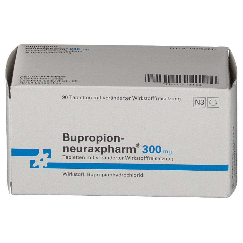 BUPROPION neuraxpharm 300 mg Tab.m.verän.Wst.Frs. 90 St
