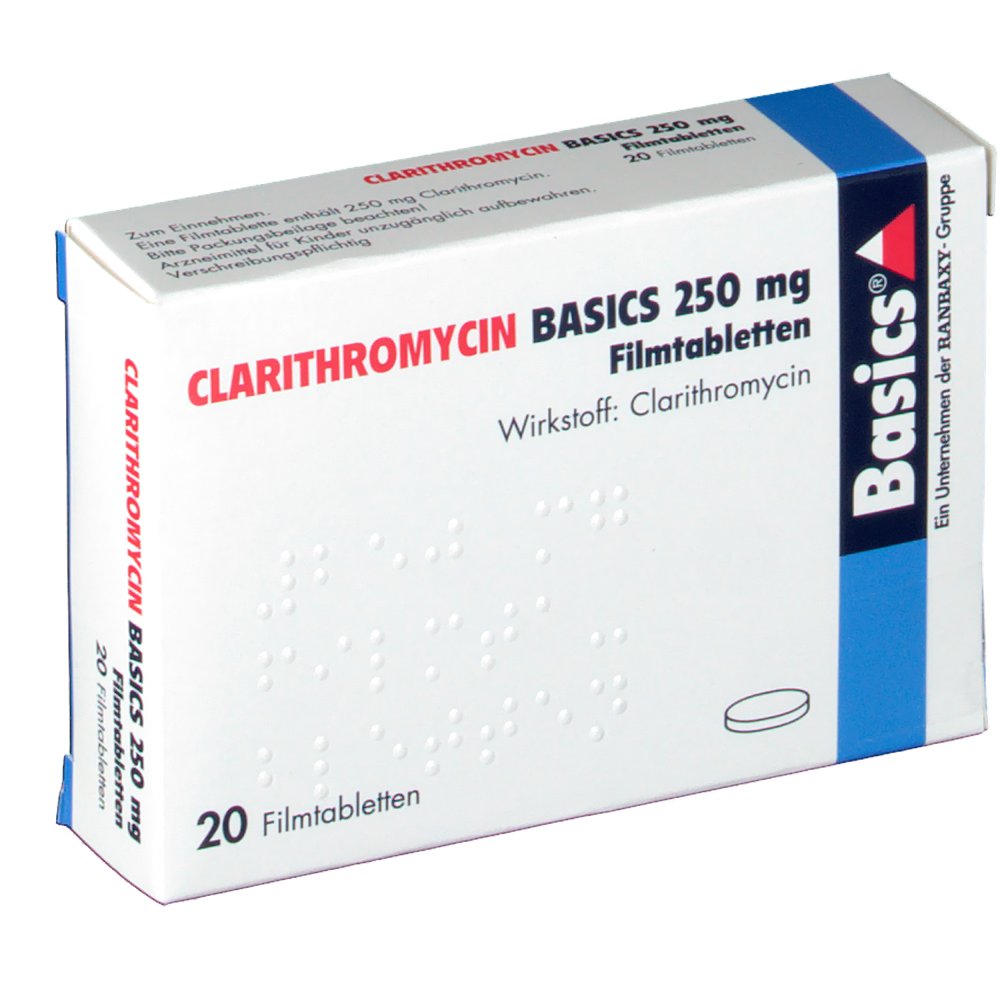 CLARITHROMYCIN Basics 250 mg Filmtabletten 20 St