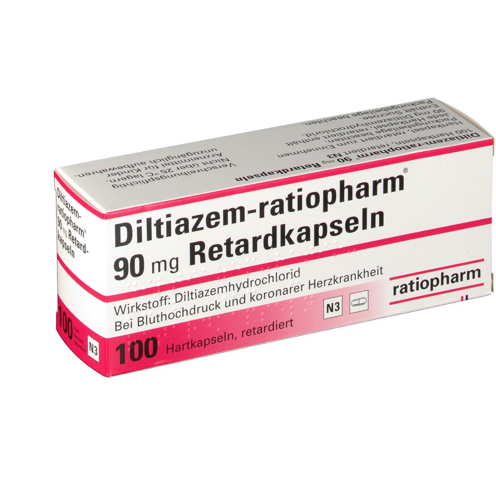 Diltiazem ratiopharm 90 Retardkapseln 100 St