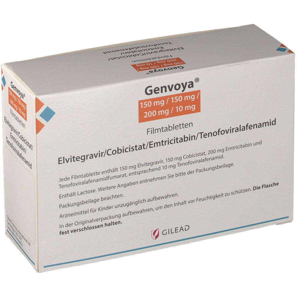 GENVOYA 150 mg/150 mg/200 mg/10 mg Filmtabletten 3X30 St - shop ...