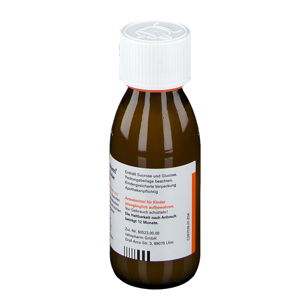 IBU-ratiopharm® 4 % Fiebersaft für Kinder 200 mg/5 ml Sirup 100 ml