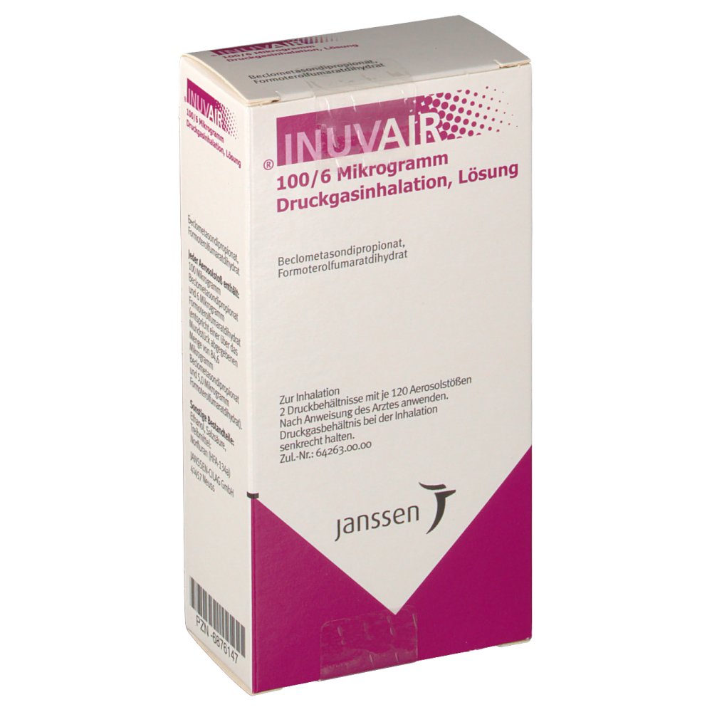 Inuvair Inhalator Fachinformation: Inuvair 100/6 Mikrogramm Druckgasinhalation – MZCJW