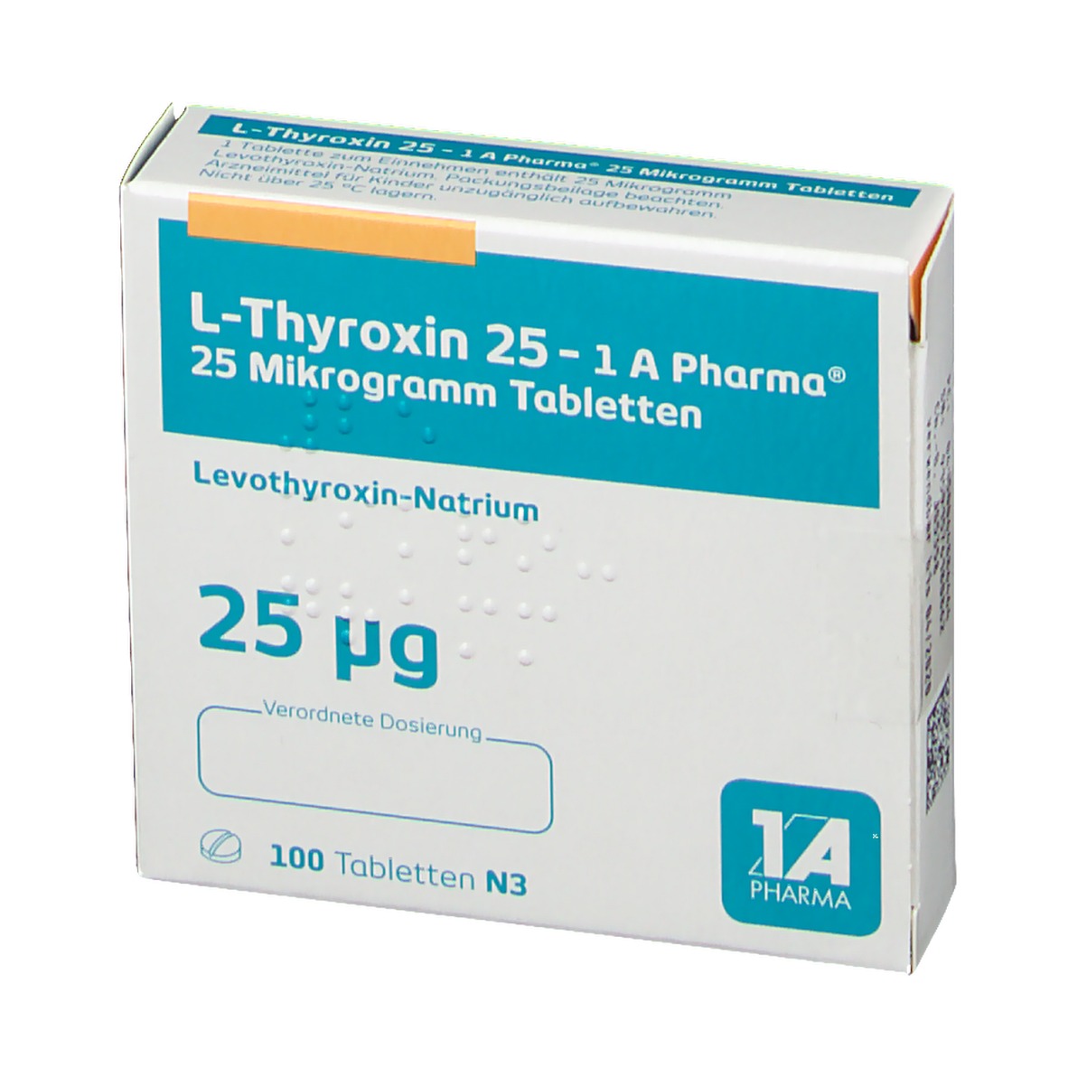 L-THYROXIN 25 1A Pharma Tabletten 100 St - Shop-apotheke.com