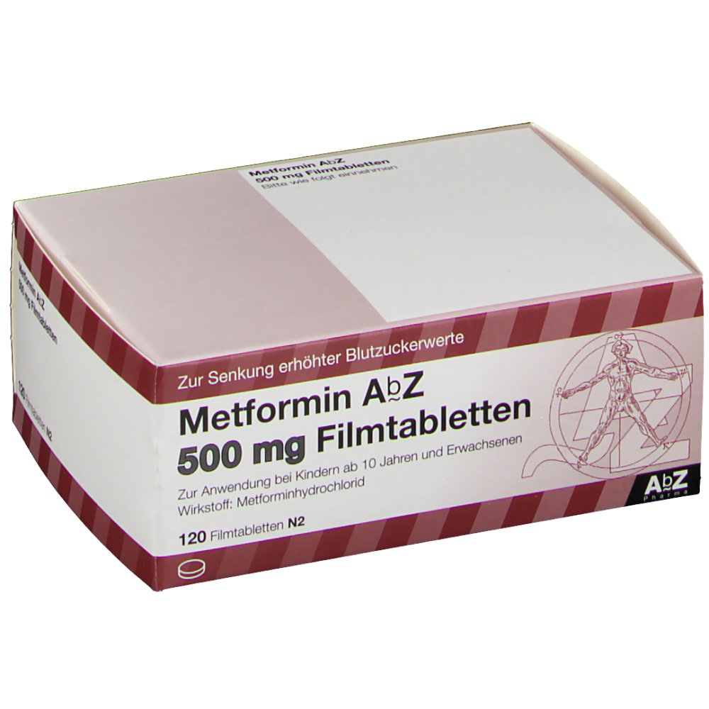 Metformin AbZ 500 mg Filmtabletten 120 St