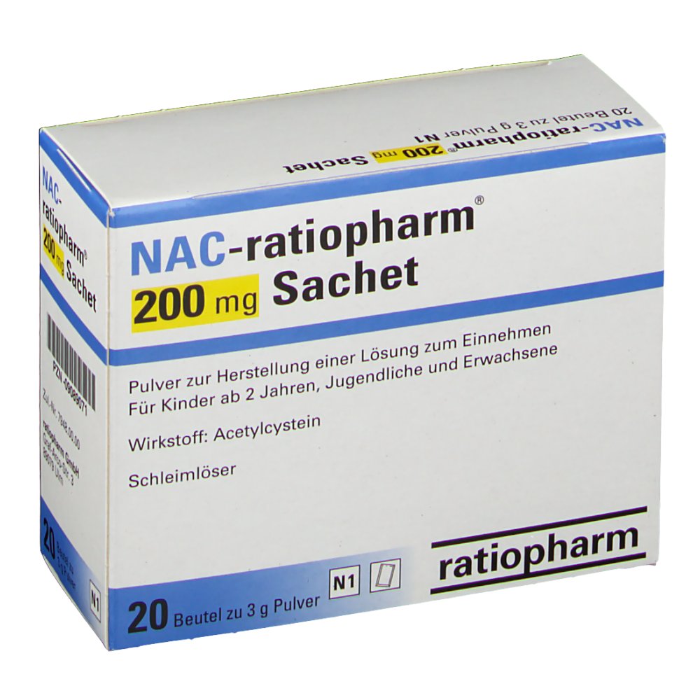 NAC-ratiopharm® 200 mg Sachet 20 St - shop-apotheke.com