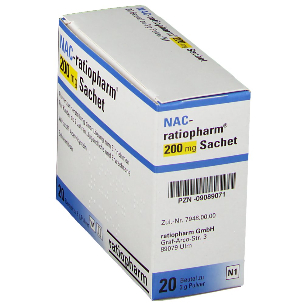 NAC-ratiopharm® 200 mg Sachet 20 St - shop-apotheke.com