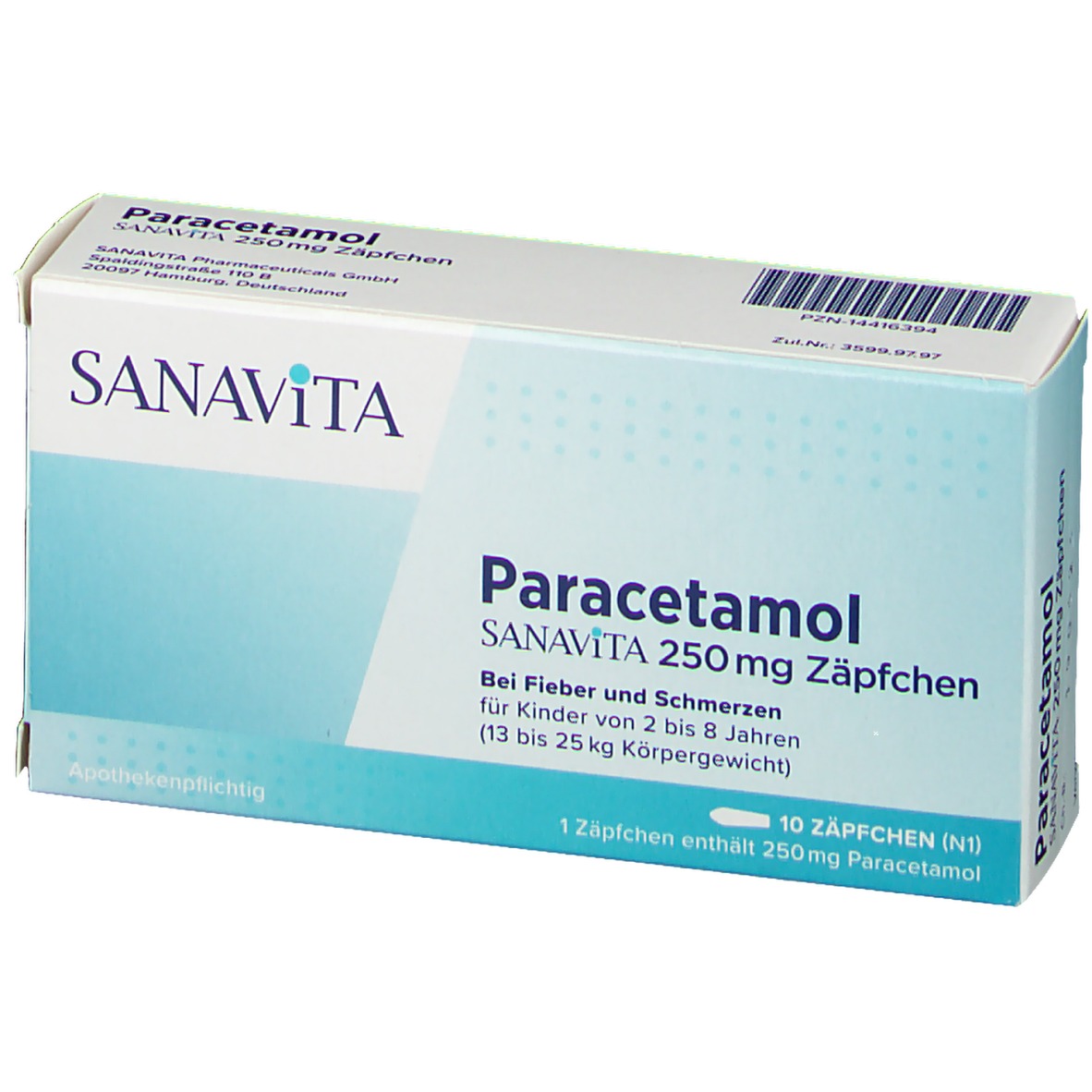 Sanavita Paracetamol 125 mg Zäpfchen 10 St