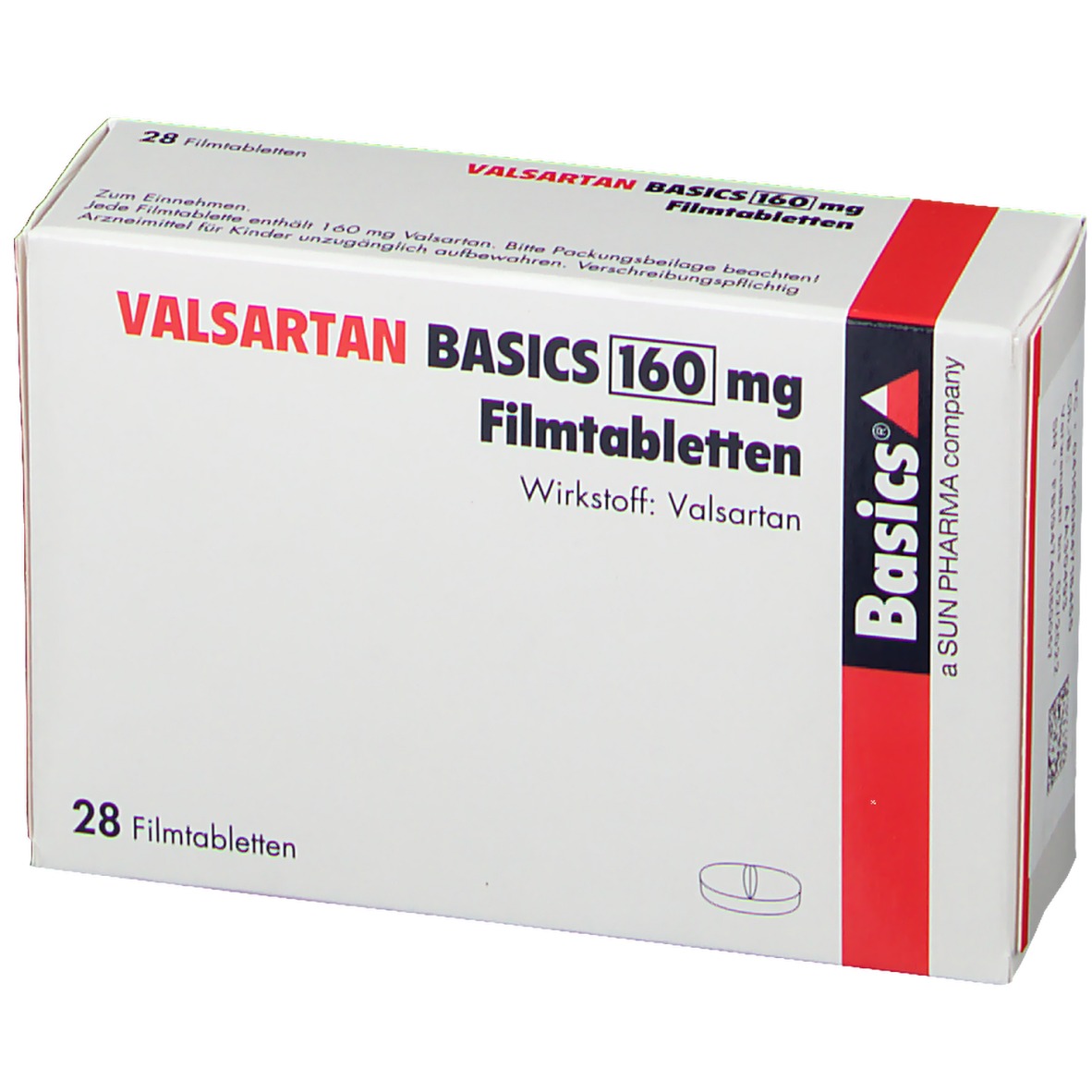 VALSARTAN Basics 160 mg Filmtabletten 28 St - shop-apotheke.com