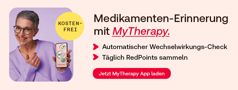 Medikamenten-Erinnerung mit MyTherapy. Automatischer Wechselwirkungscheck. Täglich RedPoints sammeln. Jetzt MyTherapy App laden