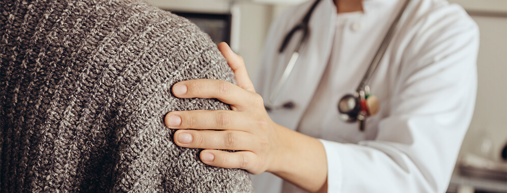 Gespräch beim Arzt.