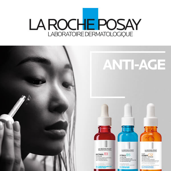 La Roche Posay: Anti_age Produkte. Retinol B3 Serum, Hyalu B5 Serum, Vitamin C12 Serum.