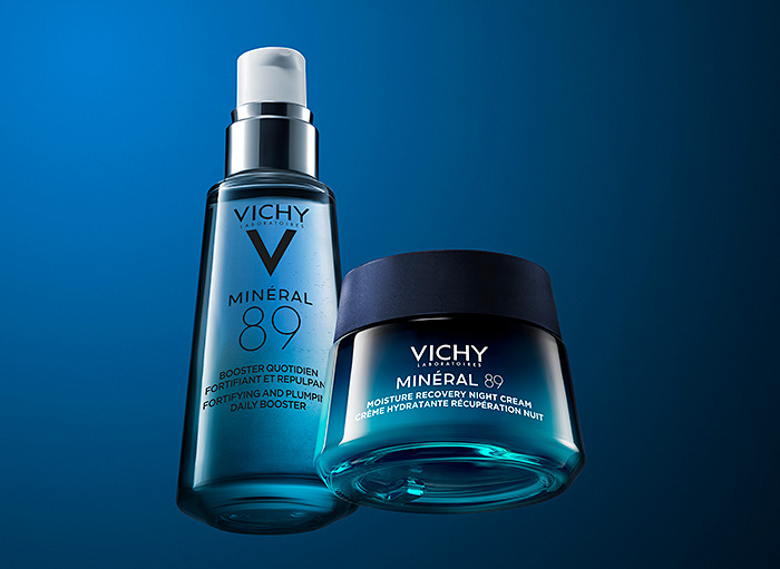 Kombination: 89% Vichy Vulkanisches Wasser und pure Hyaluronsäure