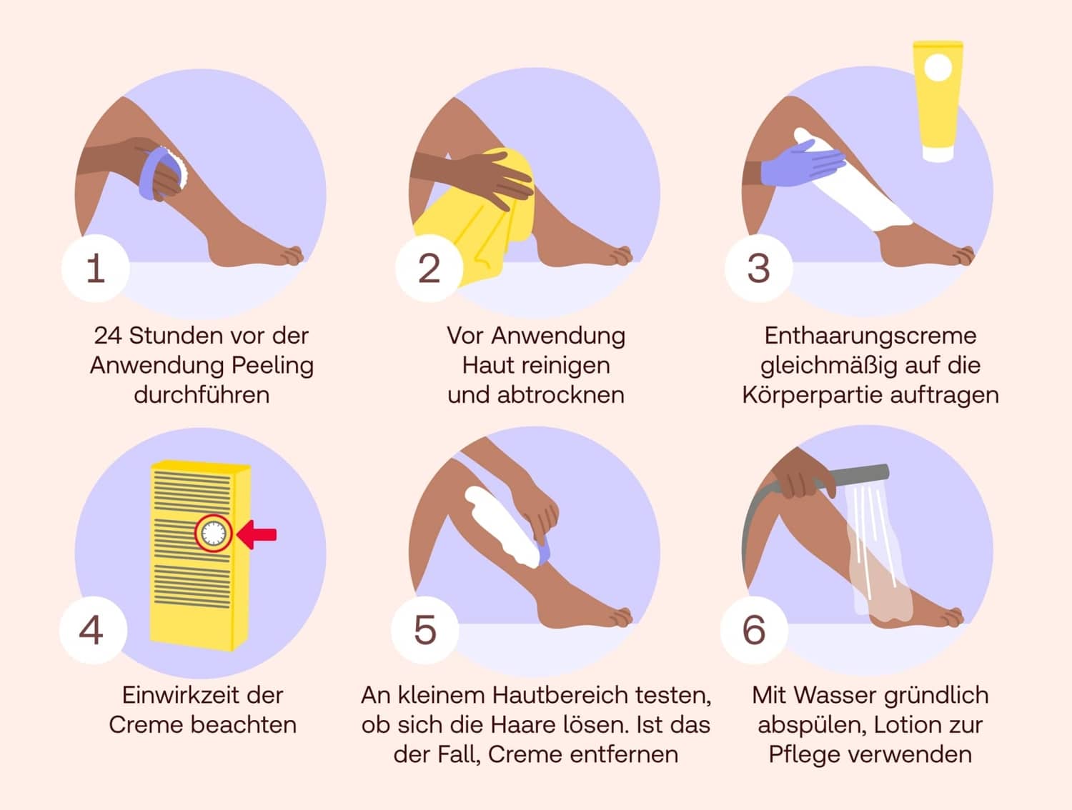 Enthaarungscreme richtig anwenden