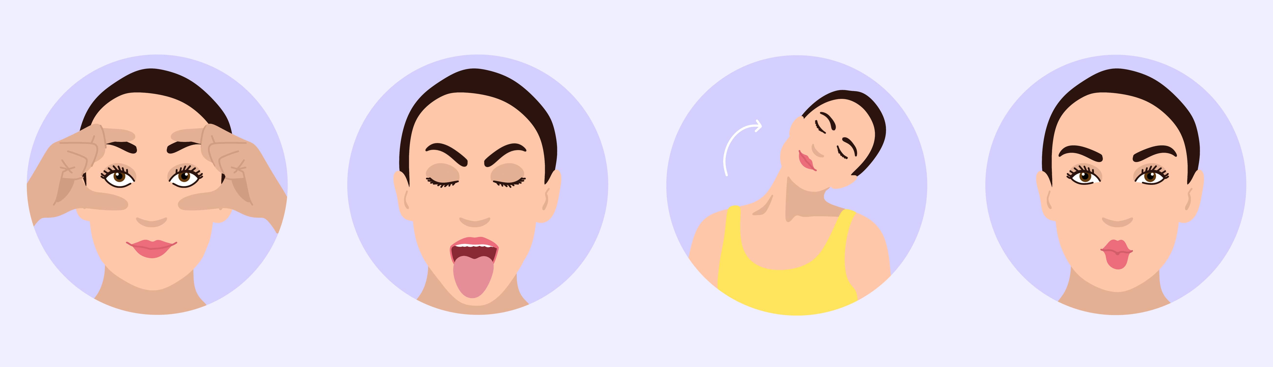 Gesichtsyoga Übungen