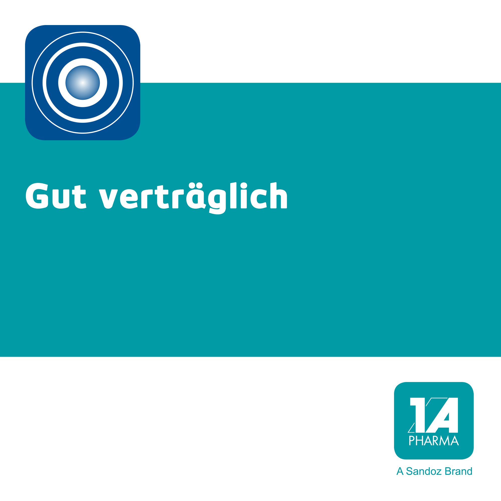 Schachtel mit Ibu 400 akut - 1 A Pharma®. Türkis-weißes Design. Text: Ibuprofen 400 mg pro Filmtablette. 50 Filmtabletten.