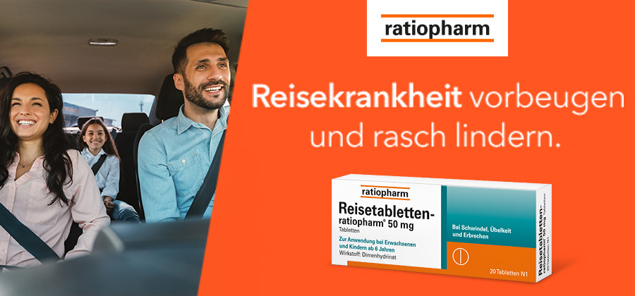 Symbole für schnelle Linderung, einfache Dosierung, Anwendung und Reiseapotheke.