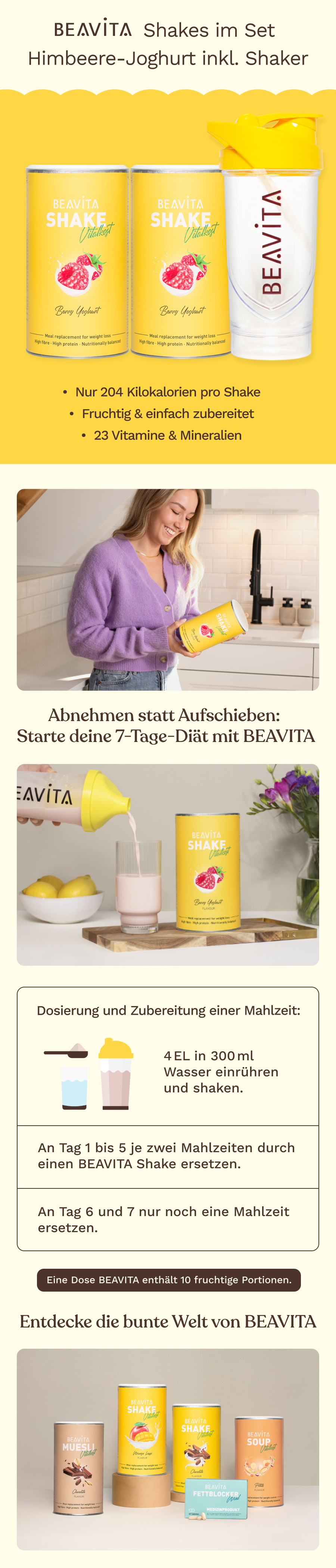 Frau trinkt aus einem BEAVITA Shaker im Freien.
