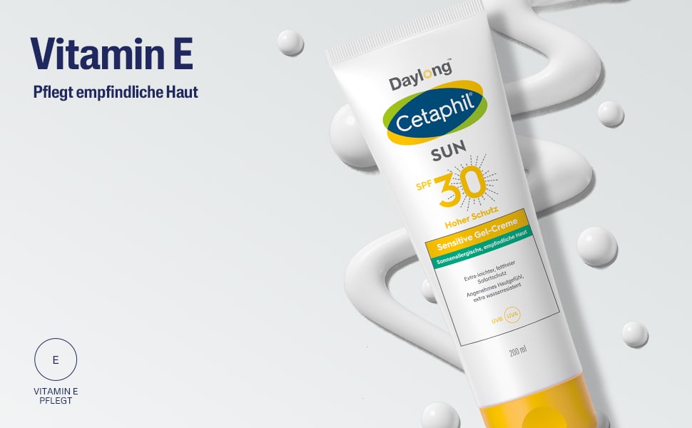 Banner mit Produktabbildungen und Personen. Text: Hochwirksamer Sonnenschutz für jeden Hauttyp. Von Dermatologen entwickelt.