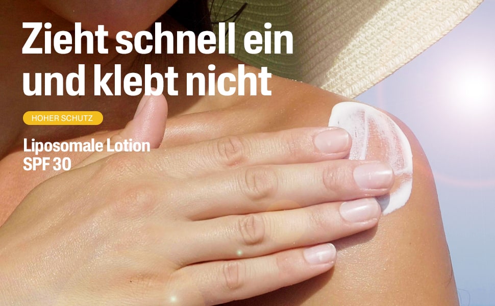 Die Routine: Reinigungs-lotion, Liposomale Lotion SPF 30, Liposomale Lotion & Stick SPF 50+, Feuchtigkeitslotion.