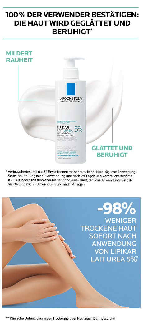 Weiße Flasche mit Pumpe. Produktname und Eigenschaften. Text über die Wirkung.